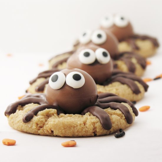 Peanut Butter Spider Cookies