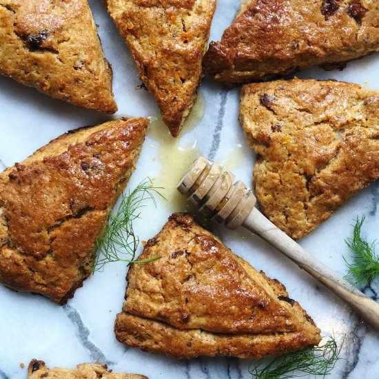 Smoked Honey Fennel Bacon Scones