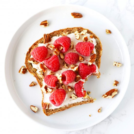 Raspberry Cream Cheese Toast