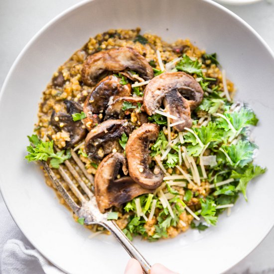 Creamy Mushroom Risotto with Millet