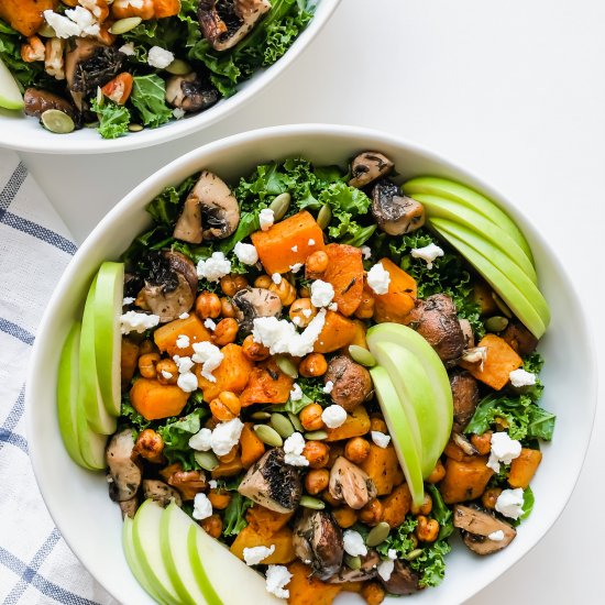 Roasted Butternut Squash Kale Salad