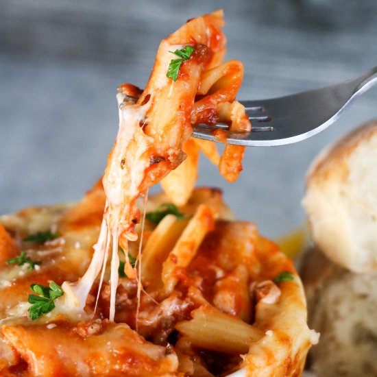 Single-Serve Cheesy Baked Ziti