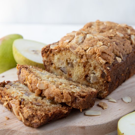 Pear Bread with Candied Ginger