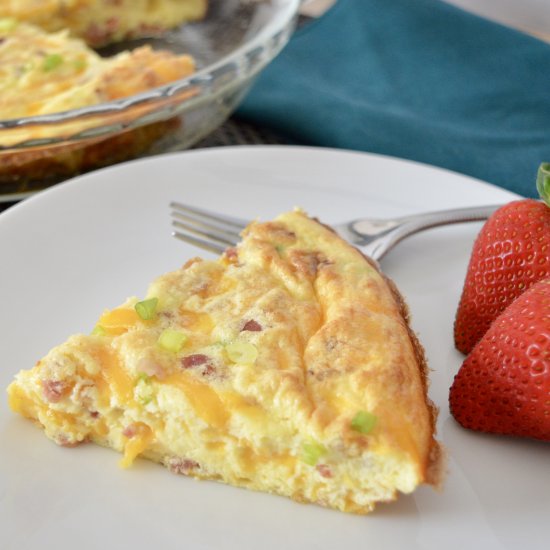 Bacon Cheddar Crustless Quiche