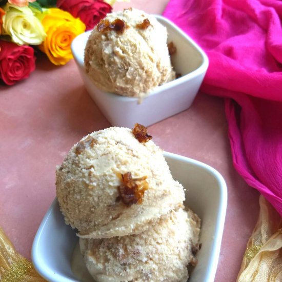 4 Ingredient Gulkand Ice Cream