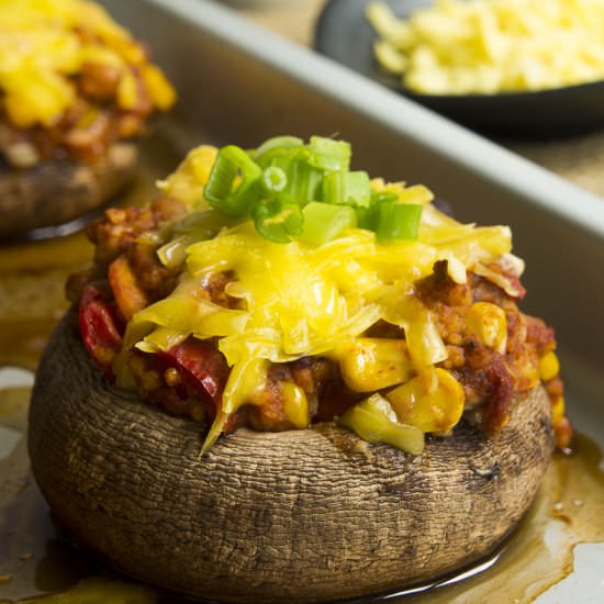 Vegan Stuffed Portobello Mushrooms