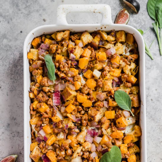 focaccia stuffing with chorizo