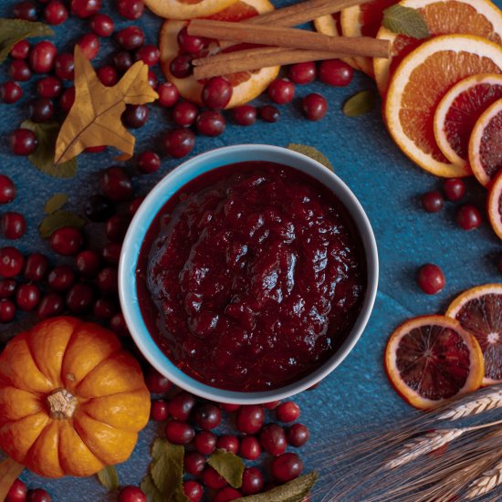 Burnt Sugar Cranberry Sauce