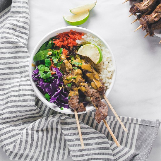 Curry Cashew Satay Bowls