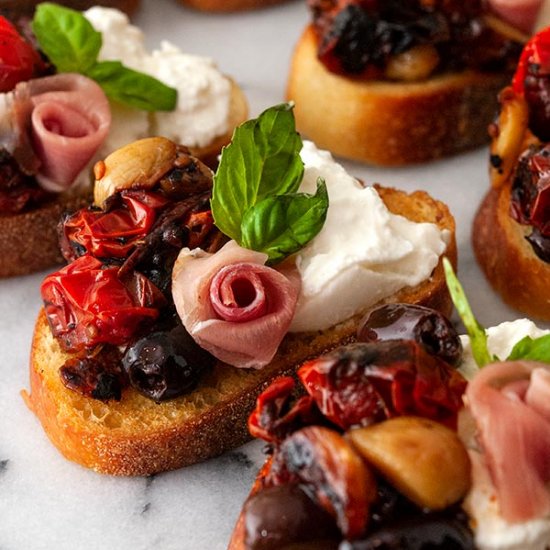 Bruschetta with Seared Tomatoes