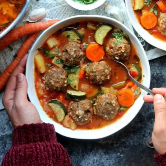 Vegan Albóndigas Soup