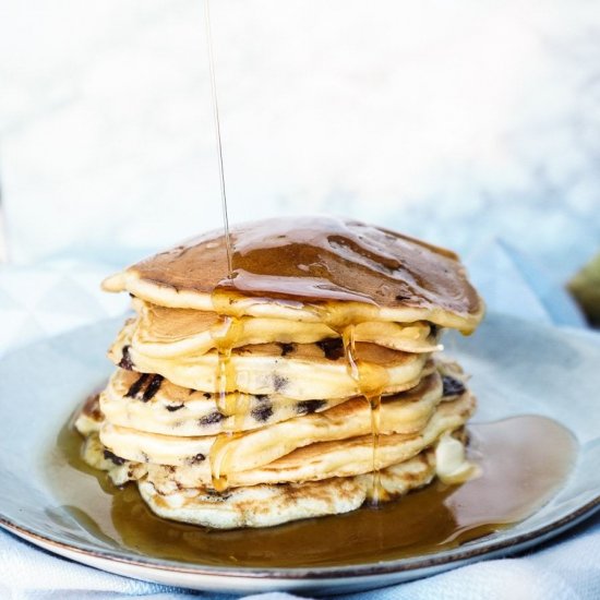 Pear and Chocolate Chip Pancakes