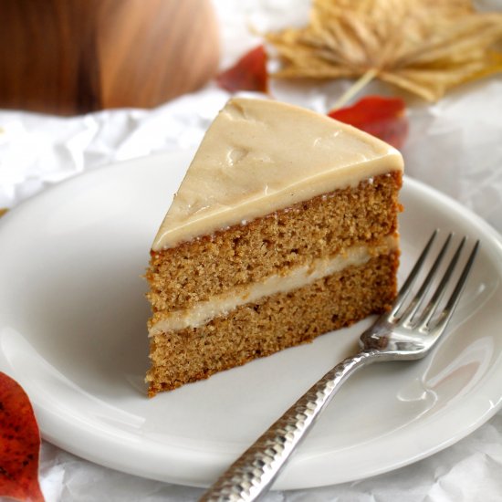 Sweet potato cake & maple frosting