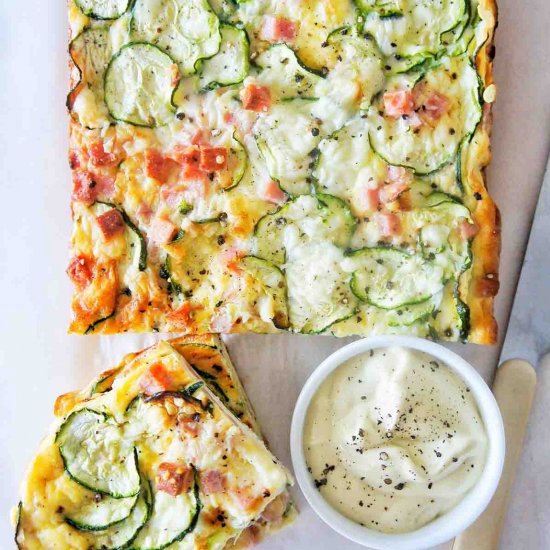 Zucchini and Bacon Slice