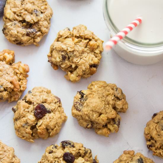 Vegan Oatmeal Raisin Cookies