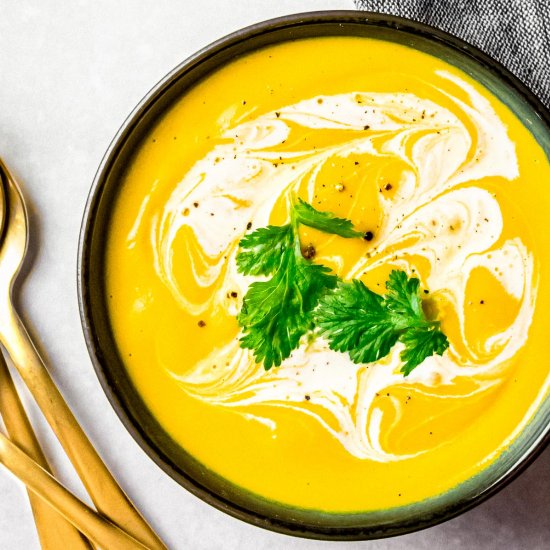 Roasted Kabocha Squash Soup