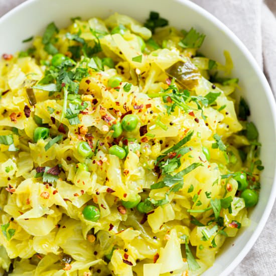 Instant Pot Cabbage and Peas