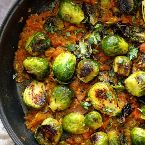 Curried Caramelized Brussels Sprout