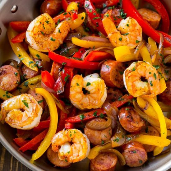 Cajun Shrimp and Sausage Skillet