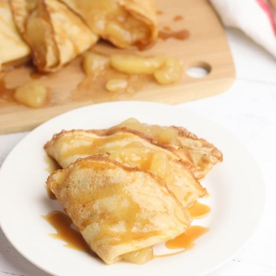 Caramel Apple Crepes