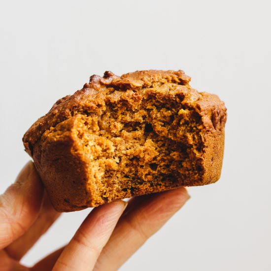 healthy vegan pumpkin muffins