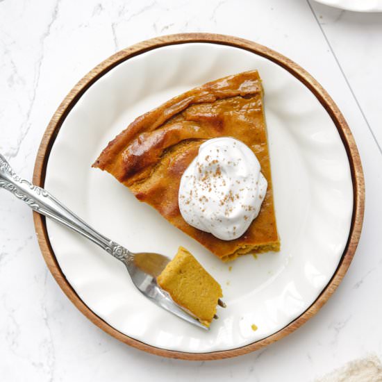 crustless pumpkin pie (vegan + gf)