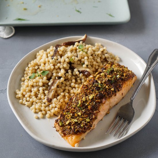 Pistachio Crusted Air Fryer Salmon