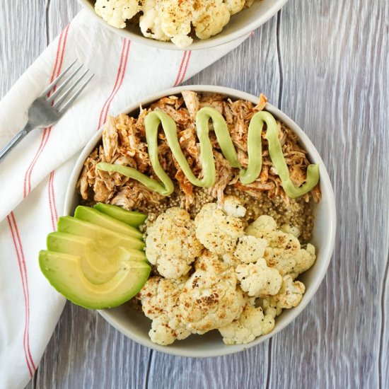 Chili Lime Pulled Chicken Quinoa Bo