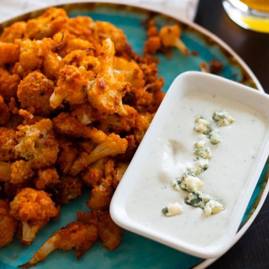 Baked Buffalo Cauliflower Bites