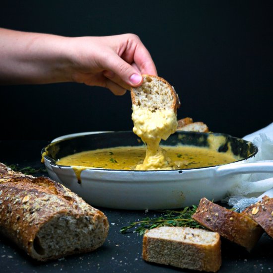 caramelized onion cashew cheese dip