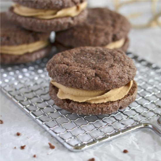 Chocolate Biscoff Sandwich Cookies