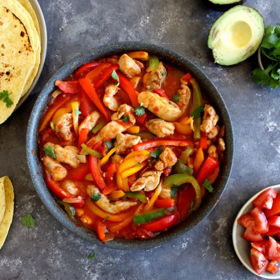 Chicken fajitas