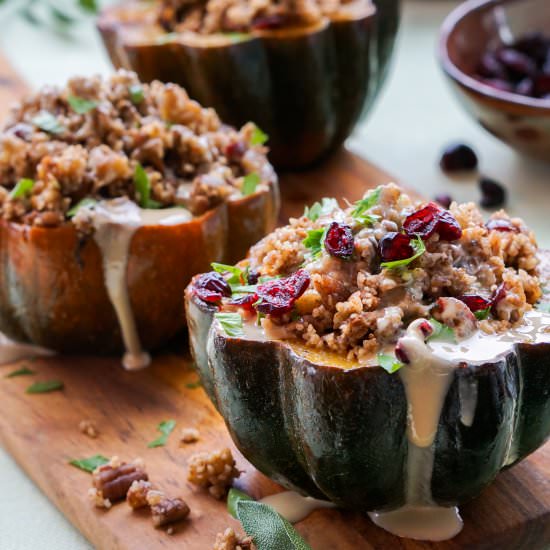 Couscous Stuffed Acorn Squash