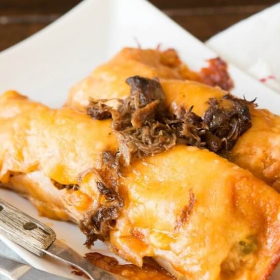 SHREDDED BEEF ENCHILADAS