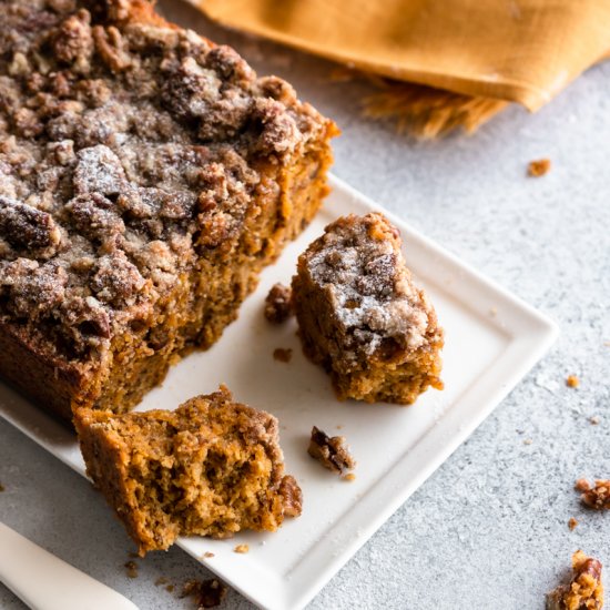 Keto Pumpkin Pecan Streusel Bread