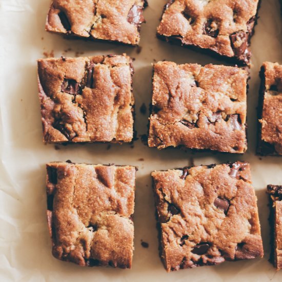 Coconut Sugared Chocolate Chip Bars