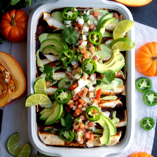 Pumpkin Vegan Enchiladas