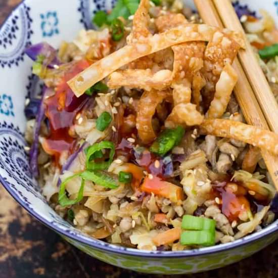 Eggrolls in a bowl