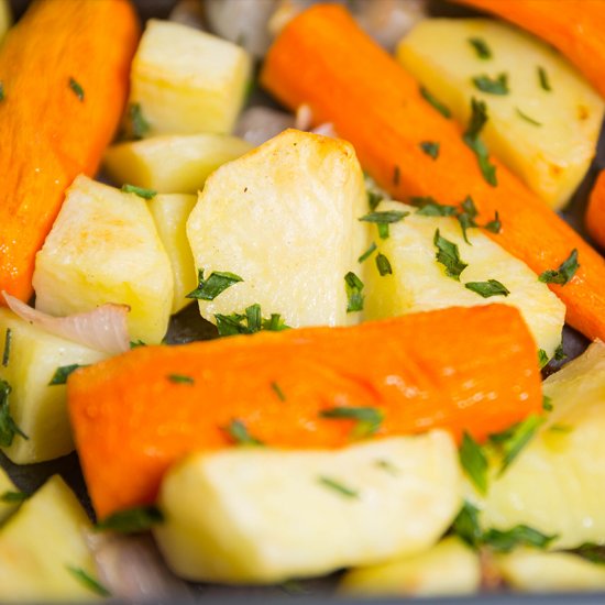 ROASTED POTATOES AND CARROTS