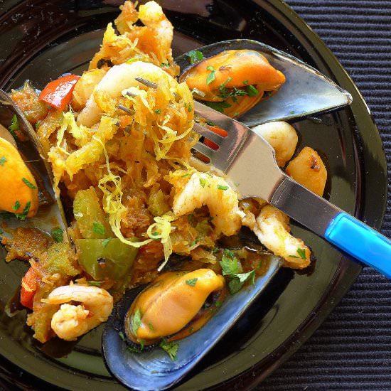 Seafood-Spaghetti Squash Noodles