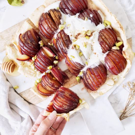 chai spiced plum galette