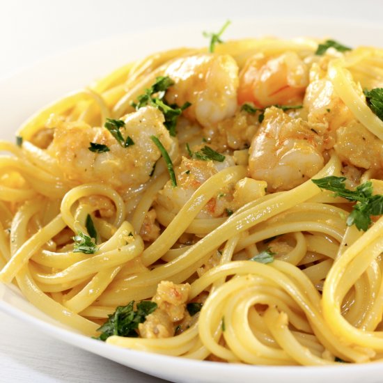 Linguine With Pink Shrimp Sauce