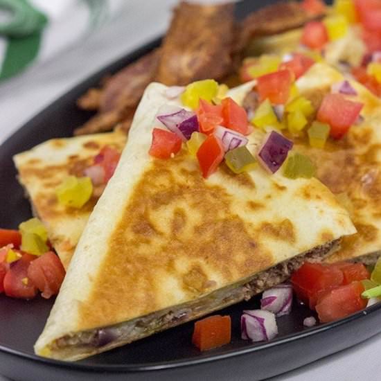 Cheeseburger Quesadillas