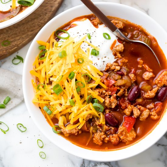 Slow Cooker Turkey Chili