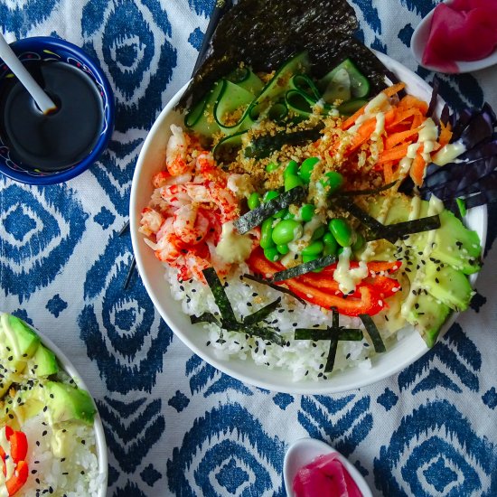 Crayfish Sushi Bowl