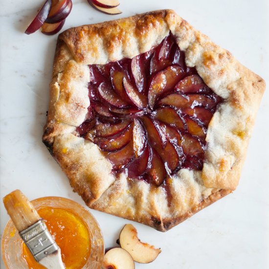 Vegan Rustic Plum Galette