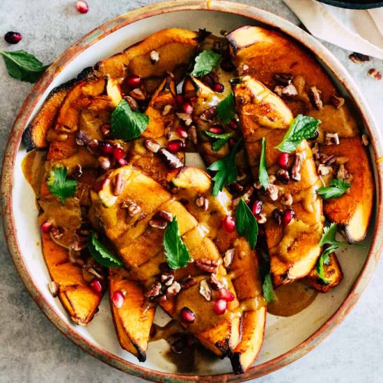 Roasted Pumpkin with Tahini Sauce