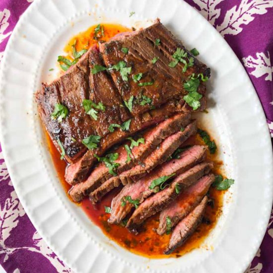 Thai Flank Steak with Peanut Sauce