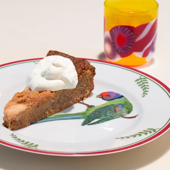 Brown Butter Cake With Bruised Pear