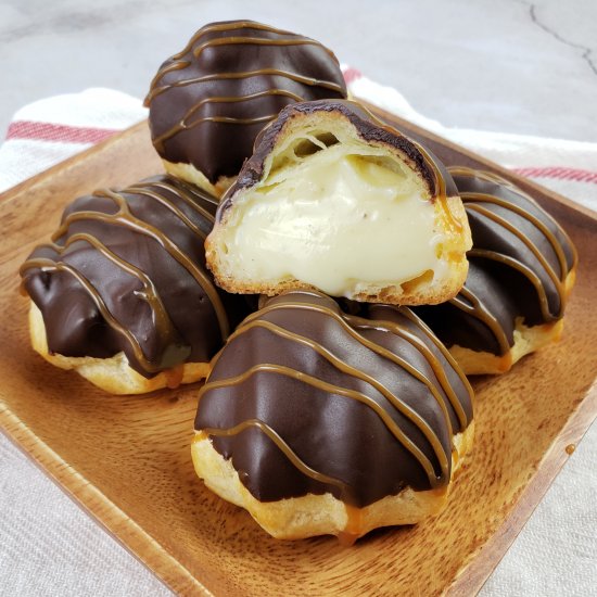 Dark Chocolate Cream Puffs